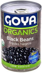 lot 54438 image: Goya Foods Organic Black Beans, 15.5 Ounce (Pack of 24)