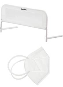 lot 54449 image: Dream On Me, Mesh Security Rail, White & Dream On Me Disposable Face Mask I Pack of 10