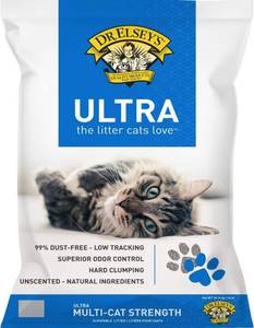 lot 54452 image: Dr. Elsey��s Premium Clumping Cat Litter - Ultra - 99.9% Dust-Free, Low Tracking, Hard Clumping, Superior Odor Control, Unscented & Natural Ingredients