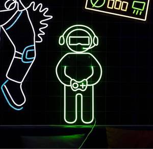 lot 54454 image: Slardar Neon Green Gamer Lights, Gamer Room Decor for Boys, LED Gamer gifts for Men 16.5x37