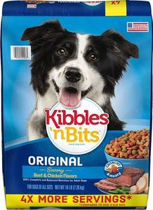 lot 54515 image: Kibbles N Bits 45 Lb Original Savory Beef & Chicken Flavors Dry Dog Food, Large