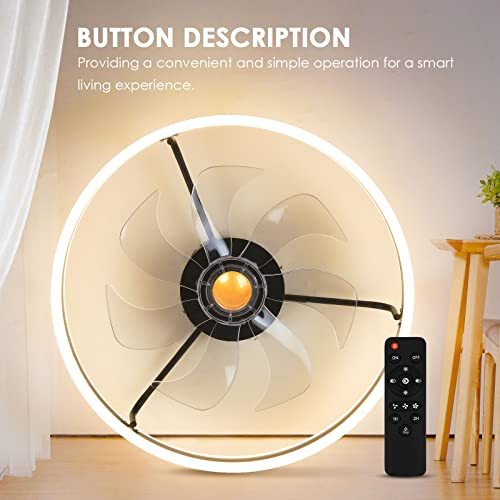 Asyko Ceiling Fans with Lights - Modern Flush Mount Low Profile 