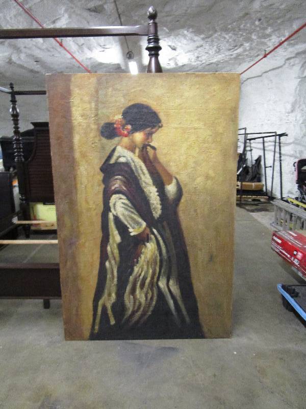 lot 335 image: Large Hand Painted Wall Decor