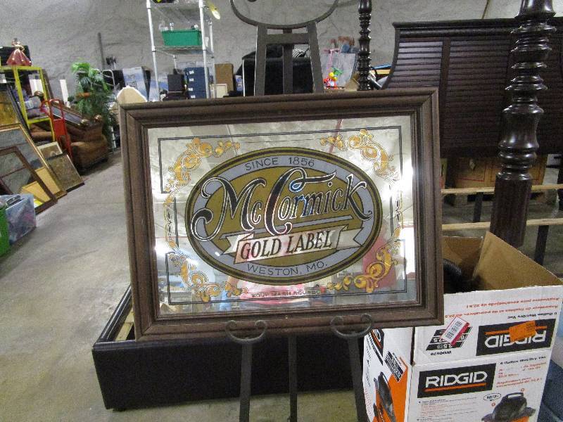 lot 497 image: McCormick Bar Mirror Wall Decor