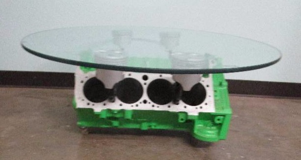 lot 505 image: Man Cave Engine Block Coffee Table
