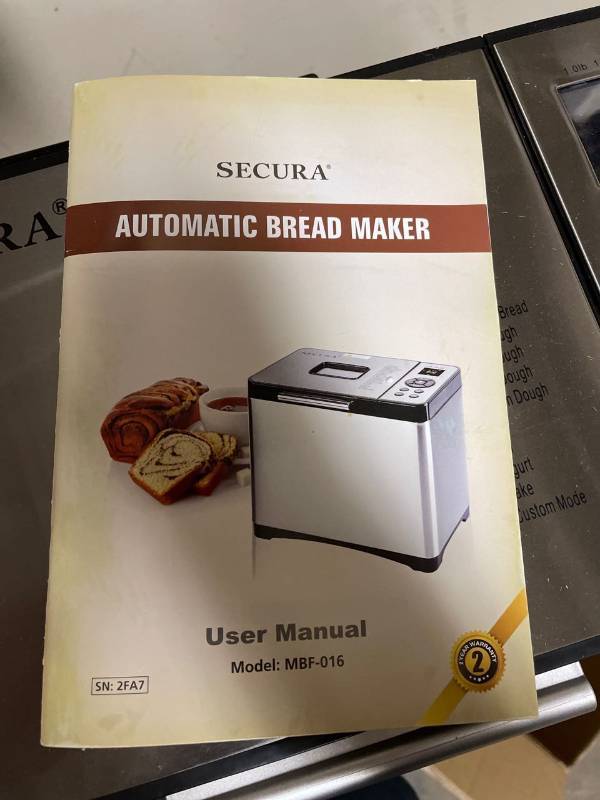 MBF-016 Secura Bread Maker Machine 2.2lb Stainless Steel Toaster