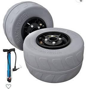 Bonnlo Beach Wheels 9 Replacement Balloon Sand Tires Axle Bore