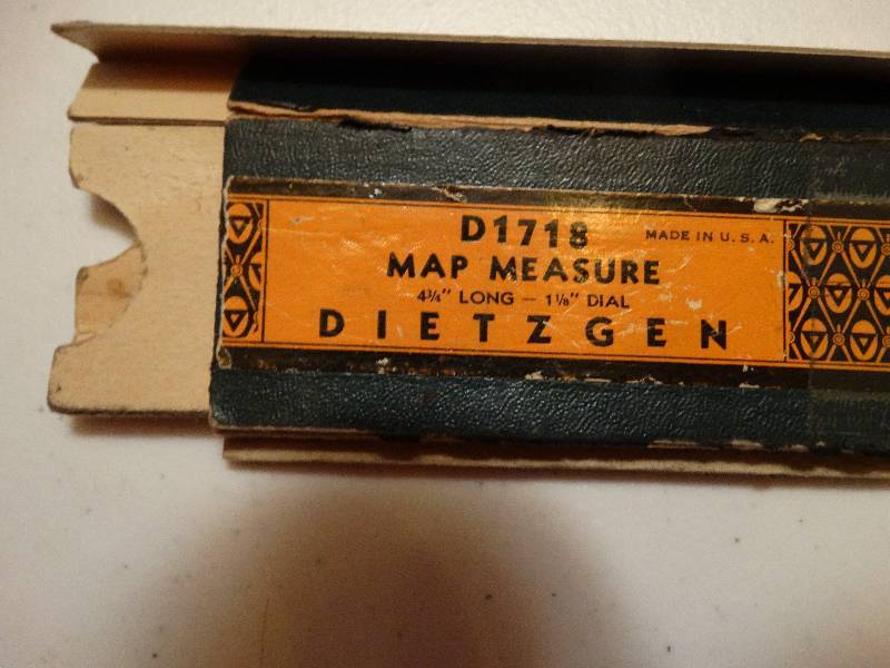 lot 1315 image: D1718 Map measure 4 34 long - 1 18 dial dietzgen.