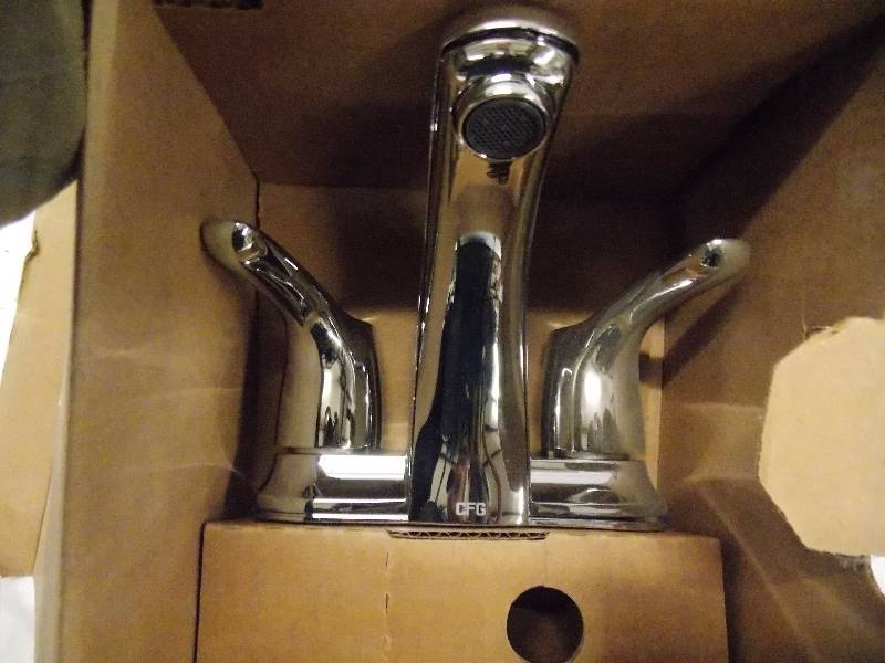 lot 7043 image: NEWBaystone Chrome 2 Handle 4 Lavatory