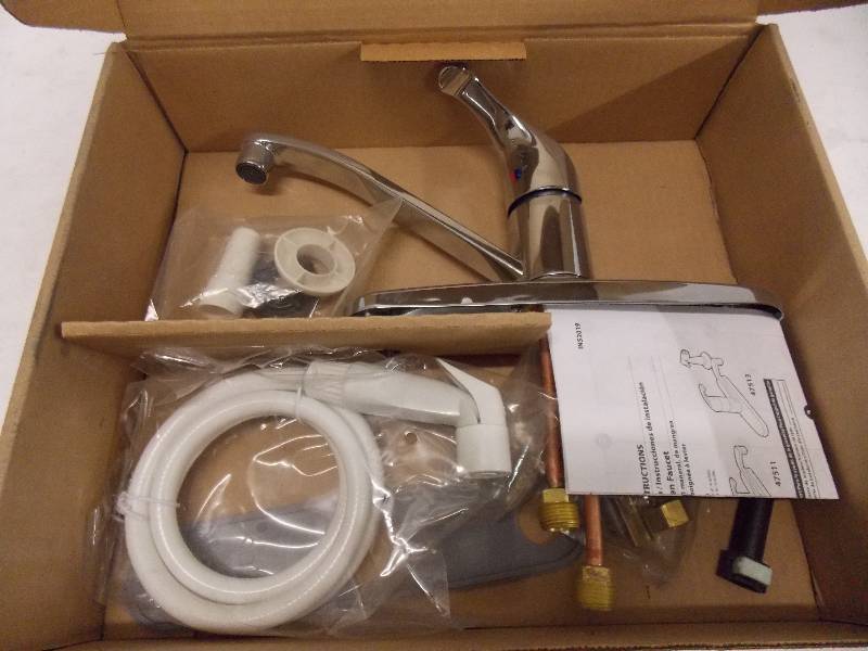 lot 7045 image: NEWFlagstone Chrome Lever Faucet