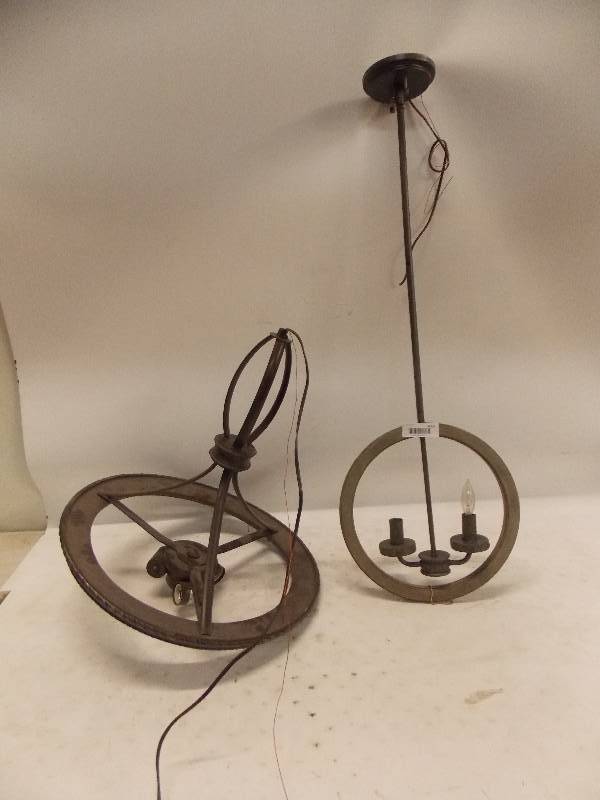 lot 7069 image: Lot of two Chandeliers