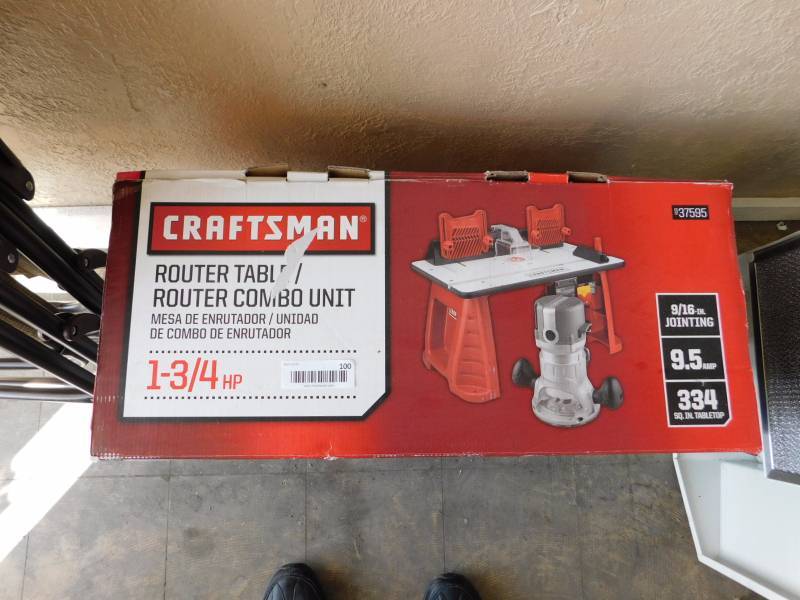 lot 100 image: Craftsman router and table 1 34hp
