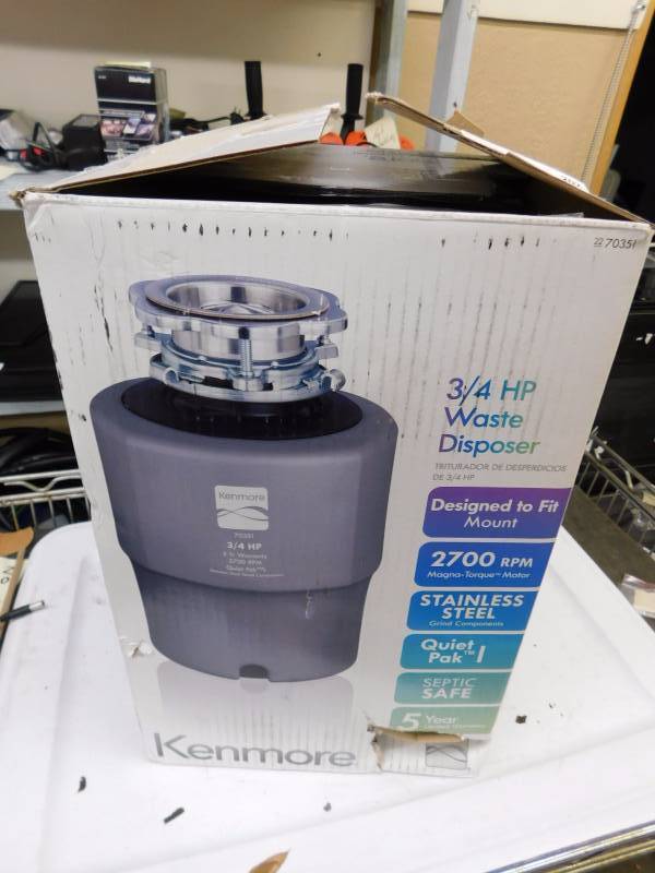 lot 202 image: Kenmore 34hp disposal