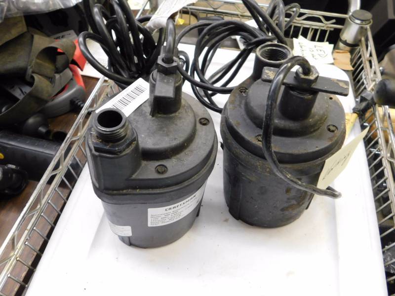 lot 241 image: 2 - submersible Craftsman pumps - working