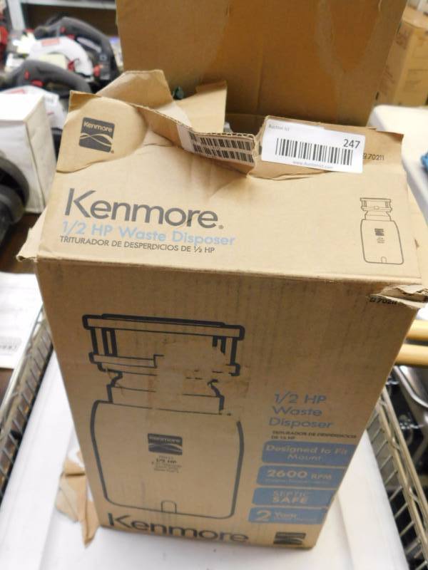 lot 247 image: Kenmore 12 horse garbage disposal