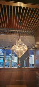lot 18594 image: Diamand Shaped Large Hanging Light Fixture