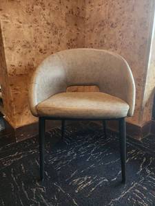 lot 18656 image: Sunpan Thatcher Antique Brass Dining Chair, Antique Gray