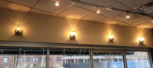 lot 18644 image: Lot of 4 Unique Wall-Mount Light Fixtures