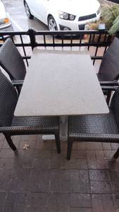 lot 18792 image: Granite Top Dining Table