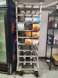 lot 18838 image: Commercial Aluminum Can Rack