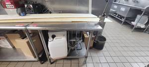 lot 18879 image: 35in Stainless Steel Prep Table W an Edlund Can Opener