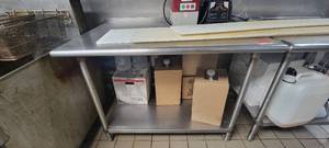 lot 18880 image: 47in Stainless Steel Prep Table W an Undershelf