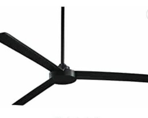 lot 67597 image: Minka Aire F624-WHF Roto XL 62 3-Blades Ceiling Fan in Flat Black Finish with Flat Black Blades