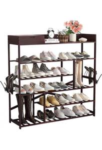 lot 67632 image: Bonzy Home Shoe Rack Storage Organizer, 6 tier