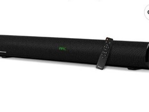 lot 67647 image: Wohome Sound Bar, 38 Inch 100W Soundbar for TV with 6 Speakers, Used.