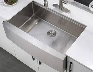 lot 67682 image: 36 Inch Farmhouse Kitchen Sink Stainless Steel-HACHENL 36x22 Apron Front Farmhouse Workstation Kitchen Sink