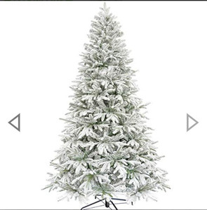 lot 67717 image: K I Store Flocked Christmas Tree, 7.5