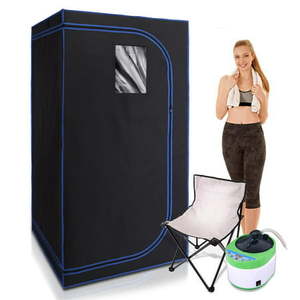lot 67751 image: SereneLife - Portable Steam Home Sauna - Personal In-Home Detox Spa Steam Therapy Heated Sauna