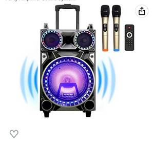 lot 67754 image: Starqueen karaoke machine Portable Karaoke Speaker for Adults and Kids 12�� Woofer, Microphones and Remote