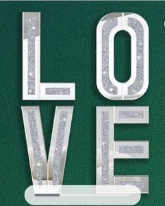 lot 67533 image: SHYFOY Living Room Decor, Mirrored LOVE Letter Sign, Home Decor