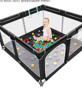 lot 67546 image: LIAMST Baby Playpen , Baby Playpen for Toddler, Baby Playard, Playpen for Babies with Gate