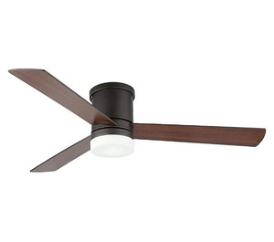 lot 67606 image: WINGBO 52 Flush Mount Modern Ceiling Fan with Light and Remote Control