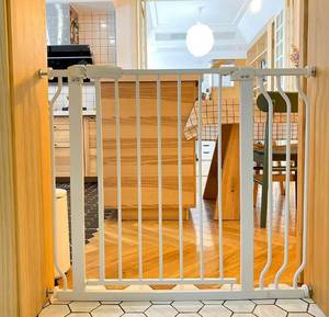 lot 57905 image: BalanceFrom Easy Walk-Thru Safety Gate for Doorways and Stairways with Auto-CloseHold-Open Features, Multiple Sizes, White