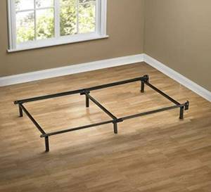 lot 57911 image: ZINUS Compack Metal Bed Frame  7 Inch Support Bed Frame for Box Spring and Mattress Set, Black, Twin