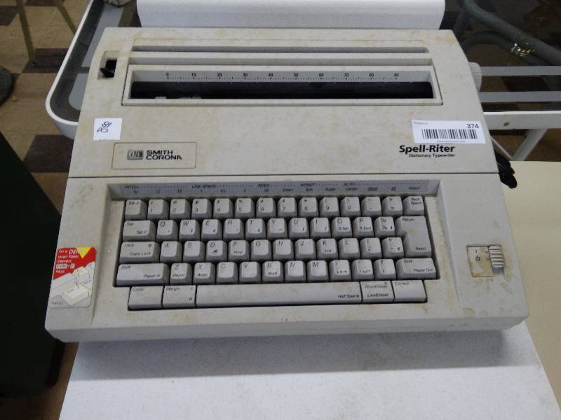 lot 374 image: Smith corona type writer.