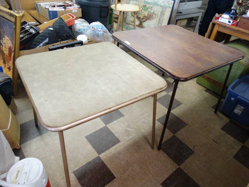 lot 437 image: 2 Card table, 1 small.