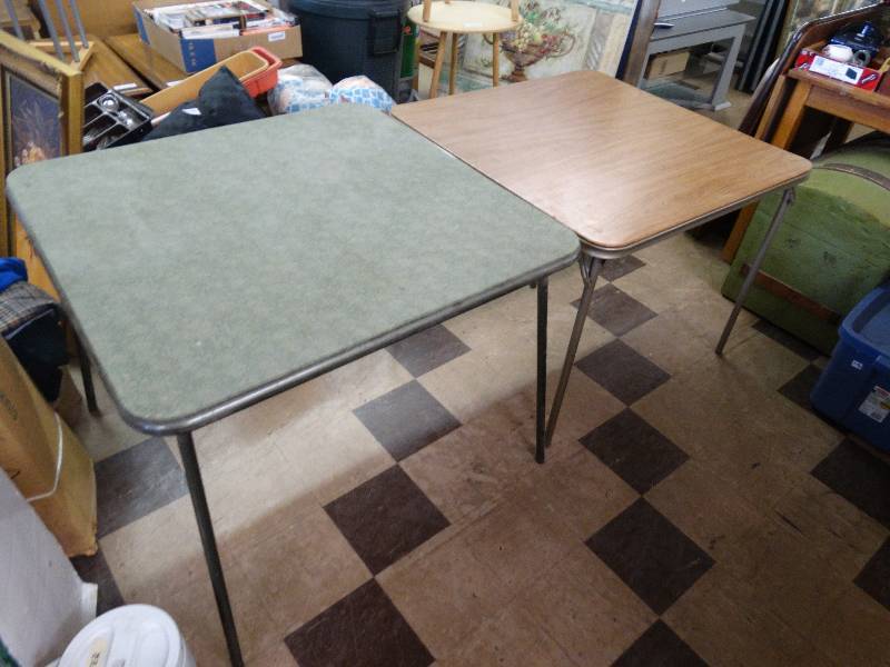 lot 438 image: 2 card tables.