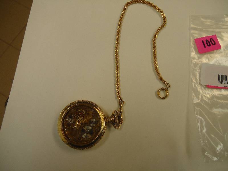 lot 5546 image: Colibri Skeleton Pocket watch.
