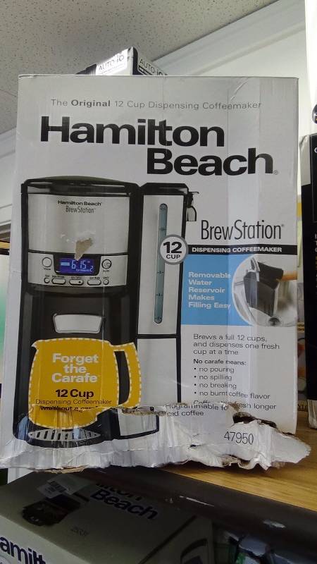 lot 2085 image: Hamilton Beach 12-Cup Coffee Maker, Programmable BrewStation Dispensing Coffee Machine