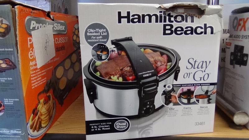 lot 2103 image: Hamilton Beach Stay or Go 6-Quart Portable Slow Cooker