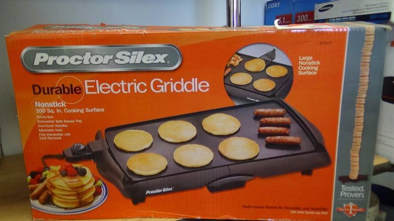 lot 2099 image: Proctor Silex 200 Sq. In. Durable Nonstick Electric Griddle