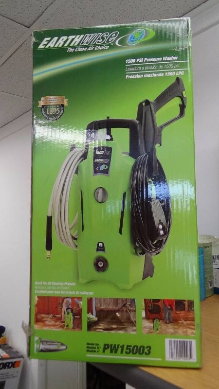 lot 2072 image: Earthwise 1500 PSI MAX Electric Pressure Washer, Model PW15003