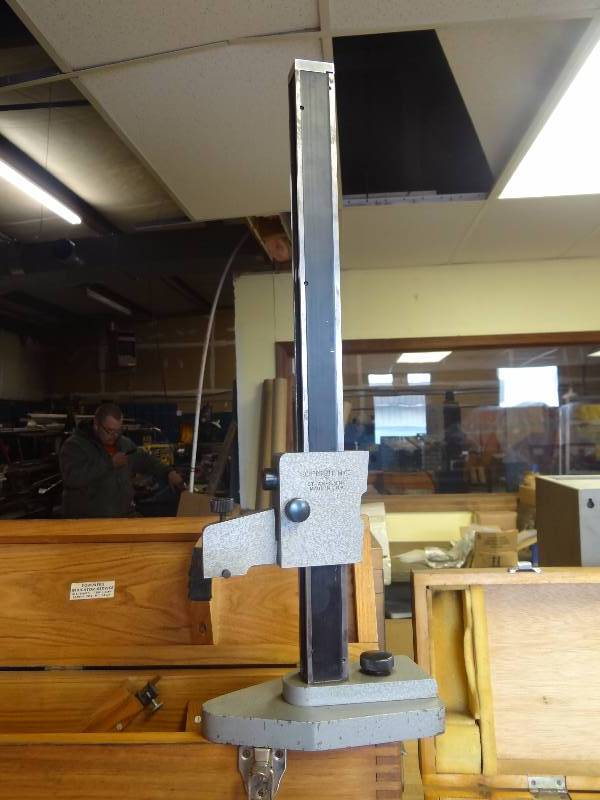 lot 1468 image: Scherr Tumico Precision Measuring Height Caliper w Storage Case