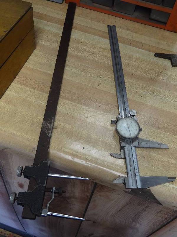 lot 1470 image: Harden Stainless Machinery Measuring Caliper w Vintage Caliper