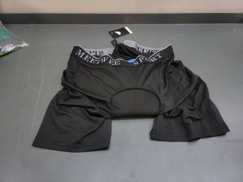 lot 36949 image: Mens Cycling Base Liner Layer Shorts Black Elastic Waist 3XL