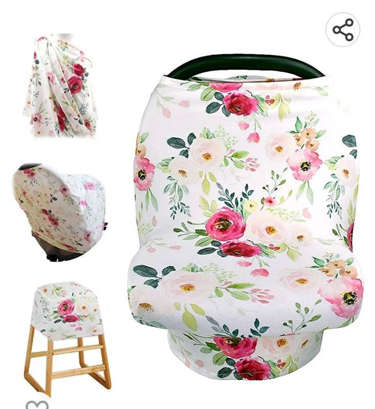 lot 36966 image: Stretchy Baby Car Seat Cover for Baby Boys and Girls,Multiuse - Nursing Breastfeeding Covers,Shopping CartHigh ChairStroller Covers,Infinity Scarf,Car Seat Canopies